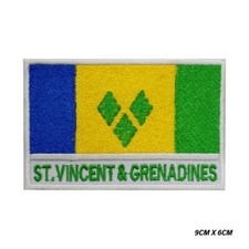 ST.Vincent & Grenadines Flag Embroidered Patch Iron/Sew On Patch For Clothes