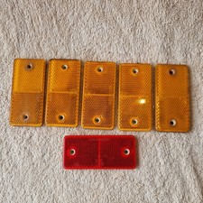 5 x  Hella Amber Orange Rectangular Reflectors Trailer Caravan Side Marker