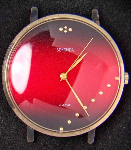 Sekonda ussr red dial - dial, large