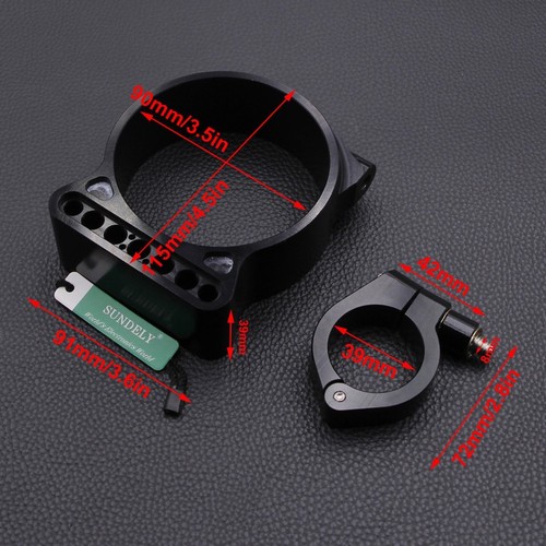 Black 39mm side mount - 39mm, speedo
