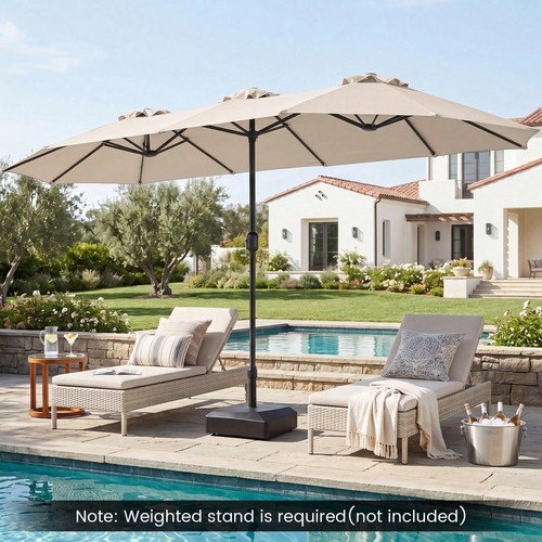 Large patio umbrella 375x200cm - large,