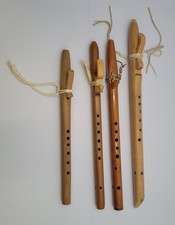 Job Lot 4 x Native American Style Flutes. Made of Wood.