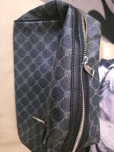 Wash bag grey black with - wash,