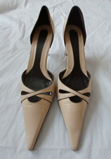 Zara Ladies Leather Stilletto Shoes Champagne size 41