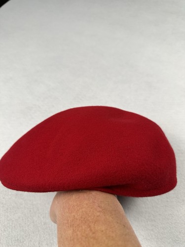 Red 100 wool pillbox hat - red,