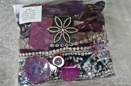 Sari fabric scrap - fabric, packs