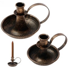 Iron candlestick holder - iron,