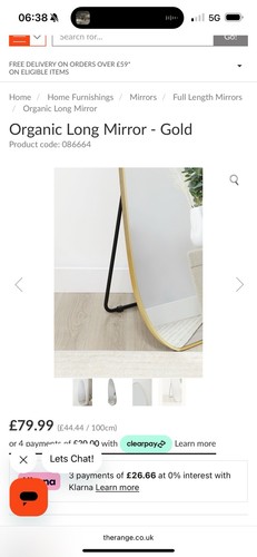 The range gold mirror - range,