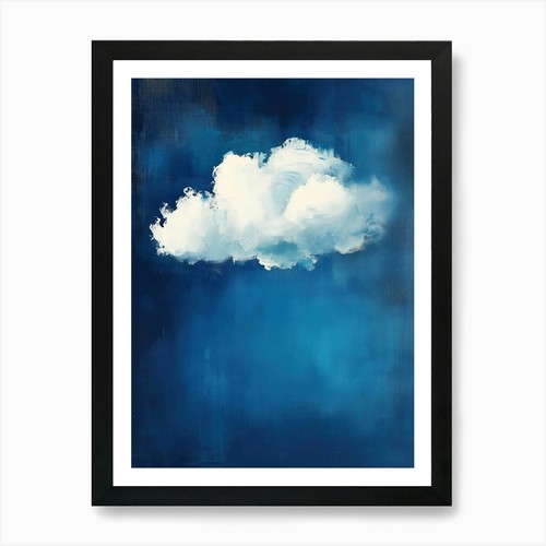 Cloud wall art painting - wall, dark