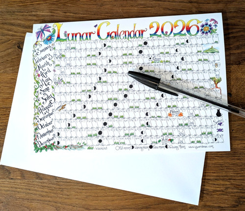 2026 lunar moon desk calendar - 2026,