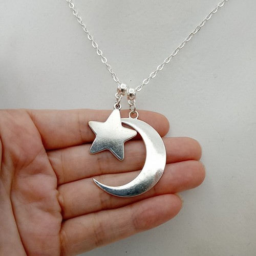 Moon star necklace - &,