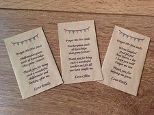 Personalised Teacher Nursery Assistant Childminder Head Gift Present Seeds Pack