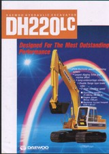 DAEWOO "DH220LC" Tracked Hydraulic Excavator Brochure Leaflet