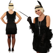1920'S DELUXE BLACK FLAPPER