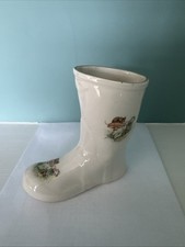 Vintage Ceramic Boot Vase Lion