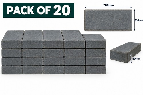Charcoal block paving - block,