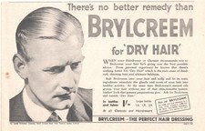 BRYLCREEM  for DRY HAIR  (WWII)  :  Original Vintage 1939 Advert ~ POST FREE