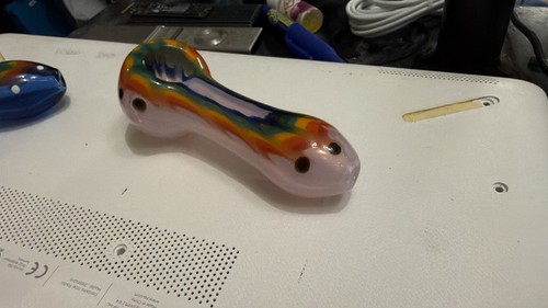 Glass pipe smoking - smoking, spoon