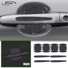 8x Reflective Car Door Handle Protector Cover Anti-Scratch Stickers Accessories