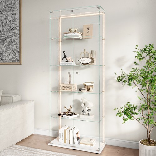 Glass display cabinet - glass, 72"