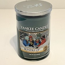 Yankee Candle Bundle Up 22 Oz Large Tumbler Retired Holiday Christmas Scent READ