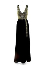 Lypsy Black/Gold Sequin V