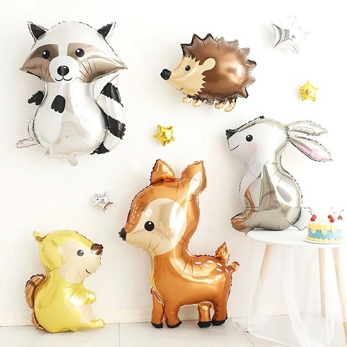 5pcs woodland animals balloon - woodland,