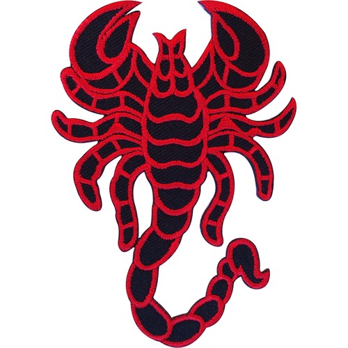 Embroidered black red - embroidered,