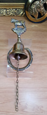 Brass Horse Porch Bell Horseshoe Horse and Bell with Chain