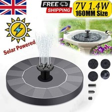 Solar Fountain Floating Pump Water Feature Garden Pool Bird Bath Pond Outdoor UK