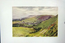 Original Old Antique Print