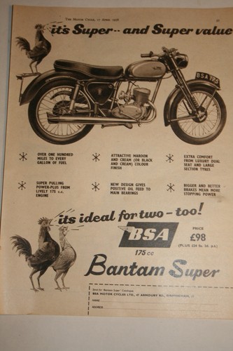 1958 advert for - 1958, bantam