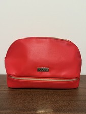 Brand New Clarins Faux Leather Makeup Bag