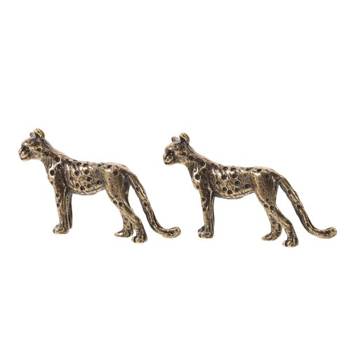 Pcs brass leopard ornament - brass,