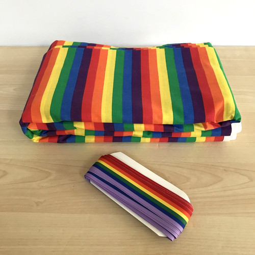 Rainbow stripe cotton - stripe, fabric