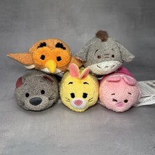 5 x Disney Winnie the Pooh Tsum Tsum Small Soft Plush Toys Collectable BNWT