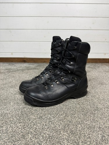 Altberg black leather combat - leather,