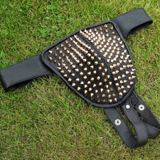 Men's Real Leather Jockstrap Gay Adult Spiked Underwear Sexy Thong Briefs Pouch