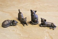 SET OF 4 cute old brass effect