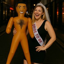 INFLATABLE BLOW UP  DOLL NAKED BLACK MALE MAN NAUGHTY HEN/STAG NIGHT PARTY