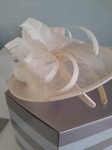 Ladies ivory sinamay wedding - sinamay,