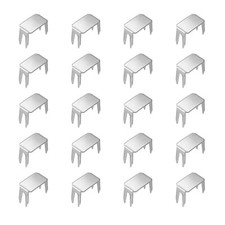 20Pcs Zipper Stoppers, #5 Top & Bottom Stops for Rescue Repair, Silver Tone