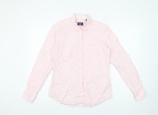 GANT Womens Pink Cotton Blend Long Sleeve Button-Up Shirt Size 12