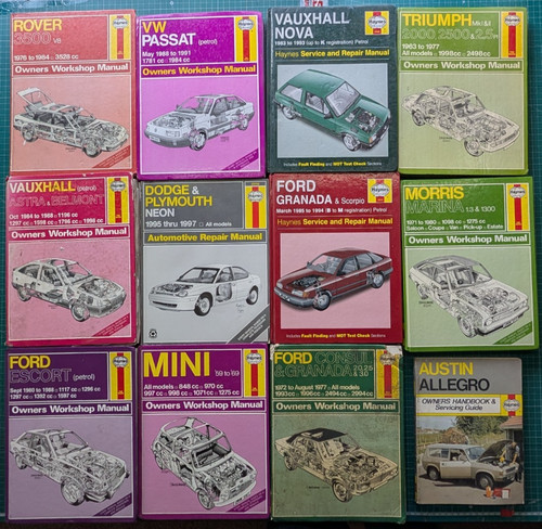 Vintage haynes car manuals - , (