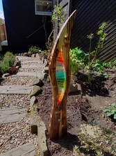Stained Glass Garden Sculpture