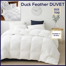 Duck Feather & Down Duvet 13.5 Tog Quilt Desgin Hotel Quality Bedding All Sizes