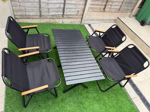 Folding camping chair set - folding,