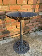 Garden Bird Bath Copper/ Brass Lookalike Made From Strong Solid Plastic 29" Tall