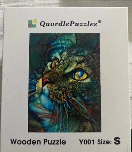 Quordlepuzzles wooden cat - wooden,