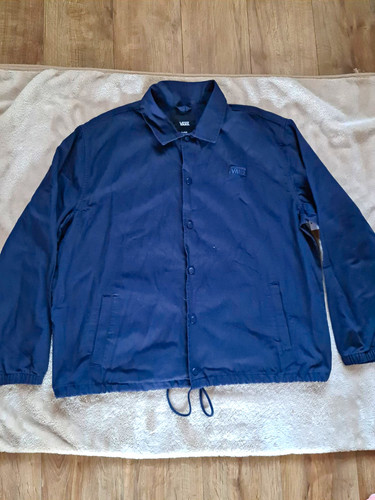 Vans navy coach jacket cotton - navy,